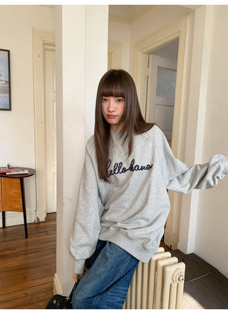 letter rope sweater
