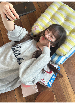 letter rope sweater