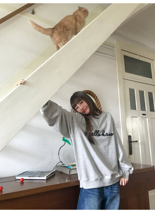 letter rope sweater