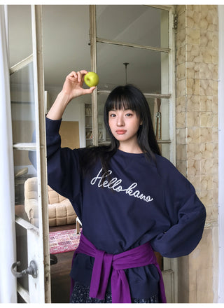 letter rope sweater