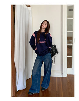 contrast patch sweater