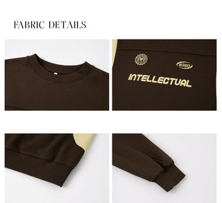 contrast patch sweater