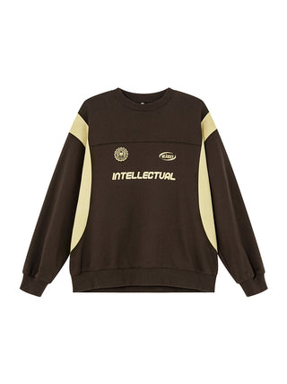 contrast patch sweater