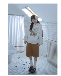 cartoon print hoodie
