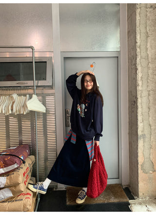 cartoon print hoodie