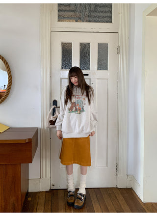 cartoon print hoodie