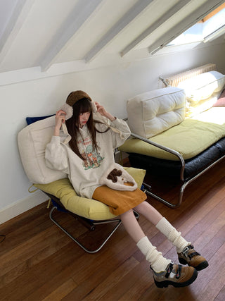 cartoon print hoodie