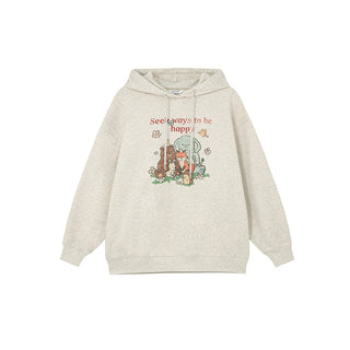 cartoon print hoodie