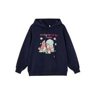 cartoon print hoodie
