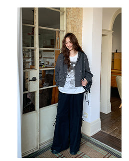 rhinestone hooded jacket