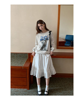 portrait print sweater