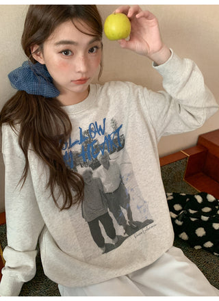 portrait print sweater