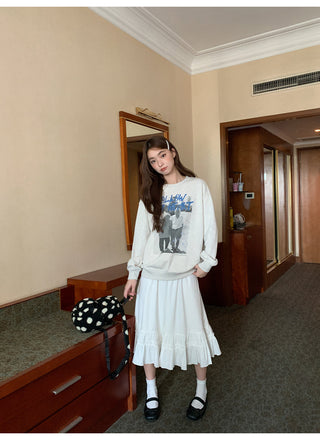 portrait print sweater