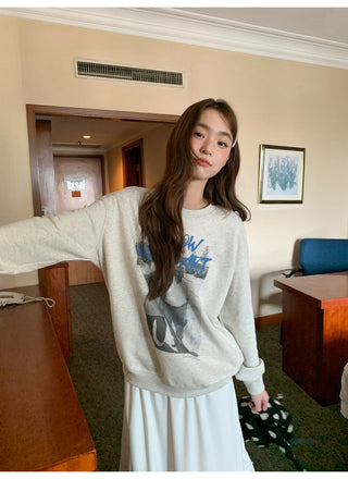 portrait print sweater