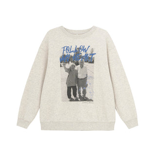 portrait print sweater