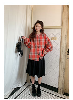 two-tone plaid shirt