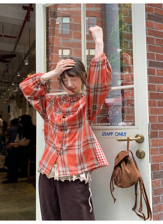 two-tone plaid shirt