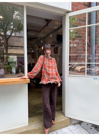 two-tone plaid shirt