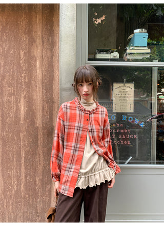two-tone plaid shirt