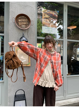 two-tone plaid shirt