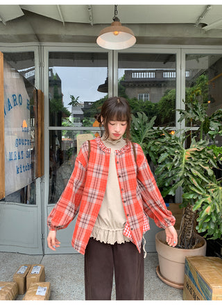 two-tone plaid shirt