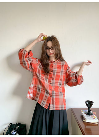 two-tone plaid shirt