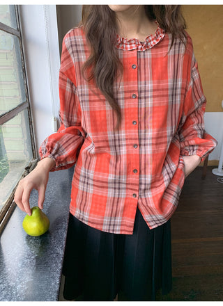 two-tone plaid shirt