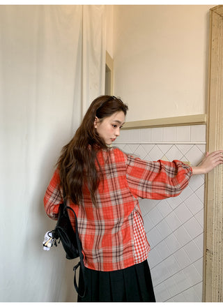 two-tone plaid shirt