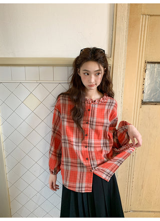 two-tone plaid shirt