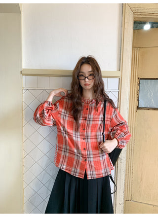 two-tone plaid shirt