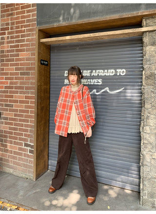 two-tone plaid shirt