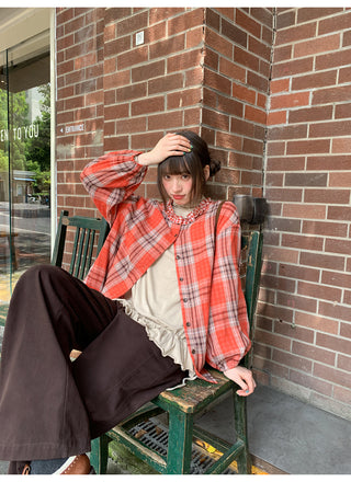 two-tone plaid shirt