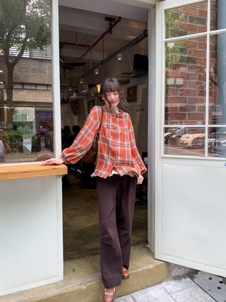 two-tone plaid shirt