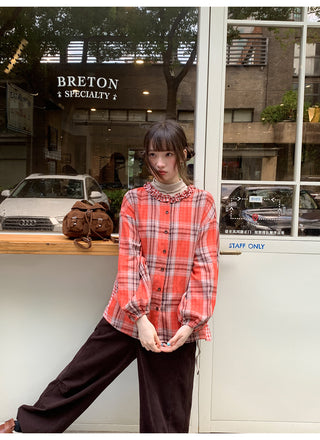 two-tone plaid shirt
