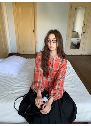 two-tone plaid shirt