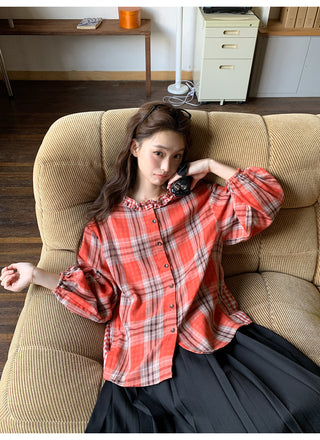 two-tone plaid shirt