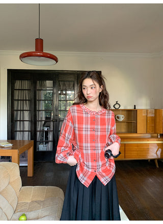 two-tone plaid shirt