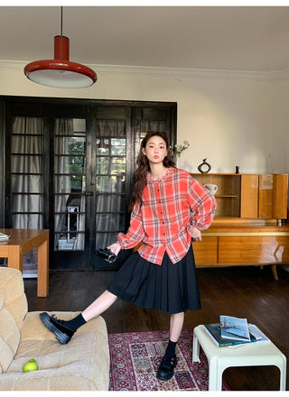 two-tone plaid shirt