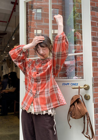two-tone plaid shirt
