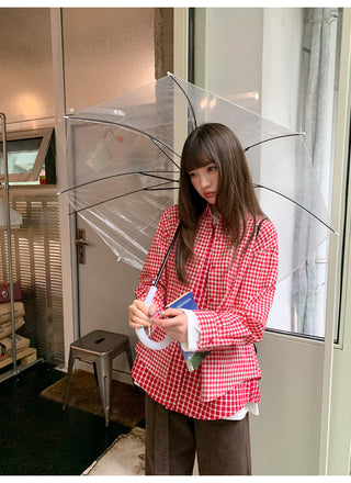 plaid two-piece shirt