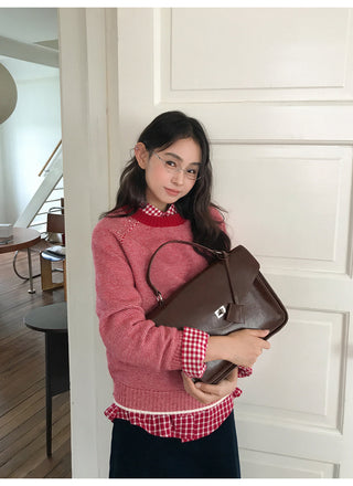 plaid two-piece shirt