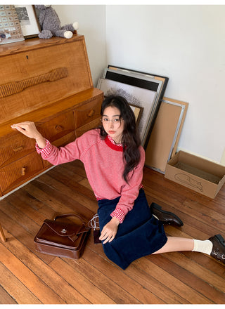 plaid two-piece shirt