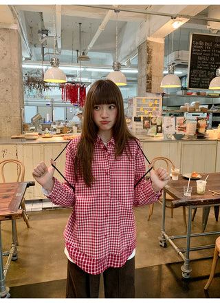 plaid two-piece shirt