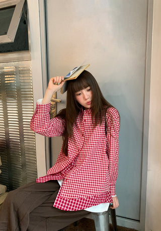 plaid two-piece shirt