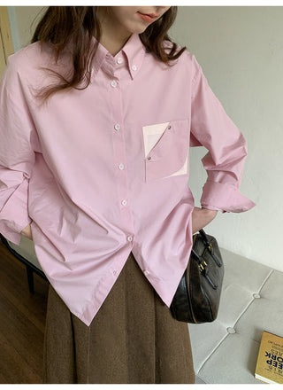 contrast pocket shirt
