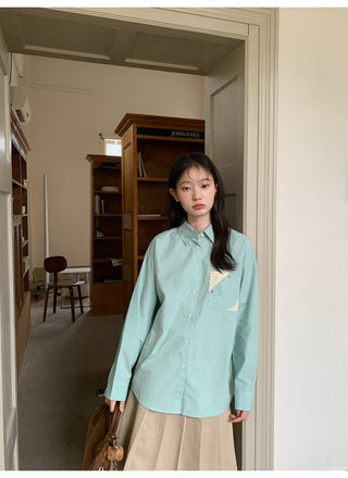 contrast pocket shirt