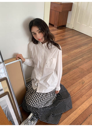 contrast pocket shirt