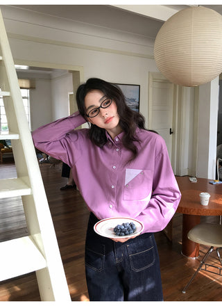 contrast pocket shirt