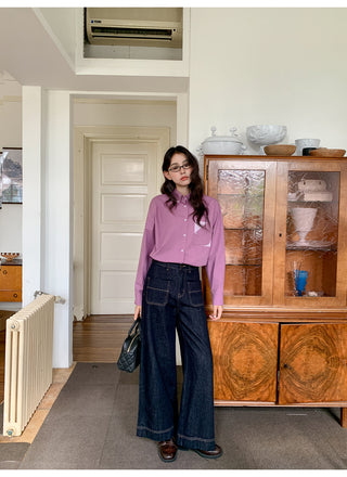 contrast pocket shirt
