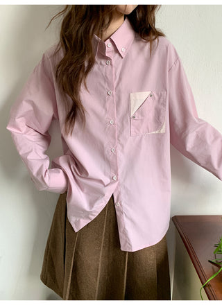 contrast pocket shirt
